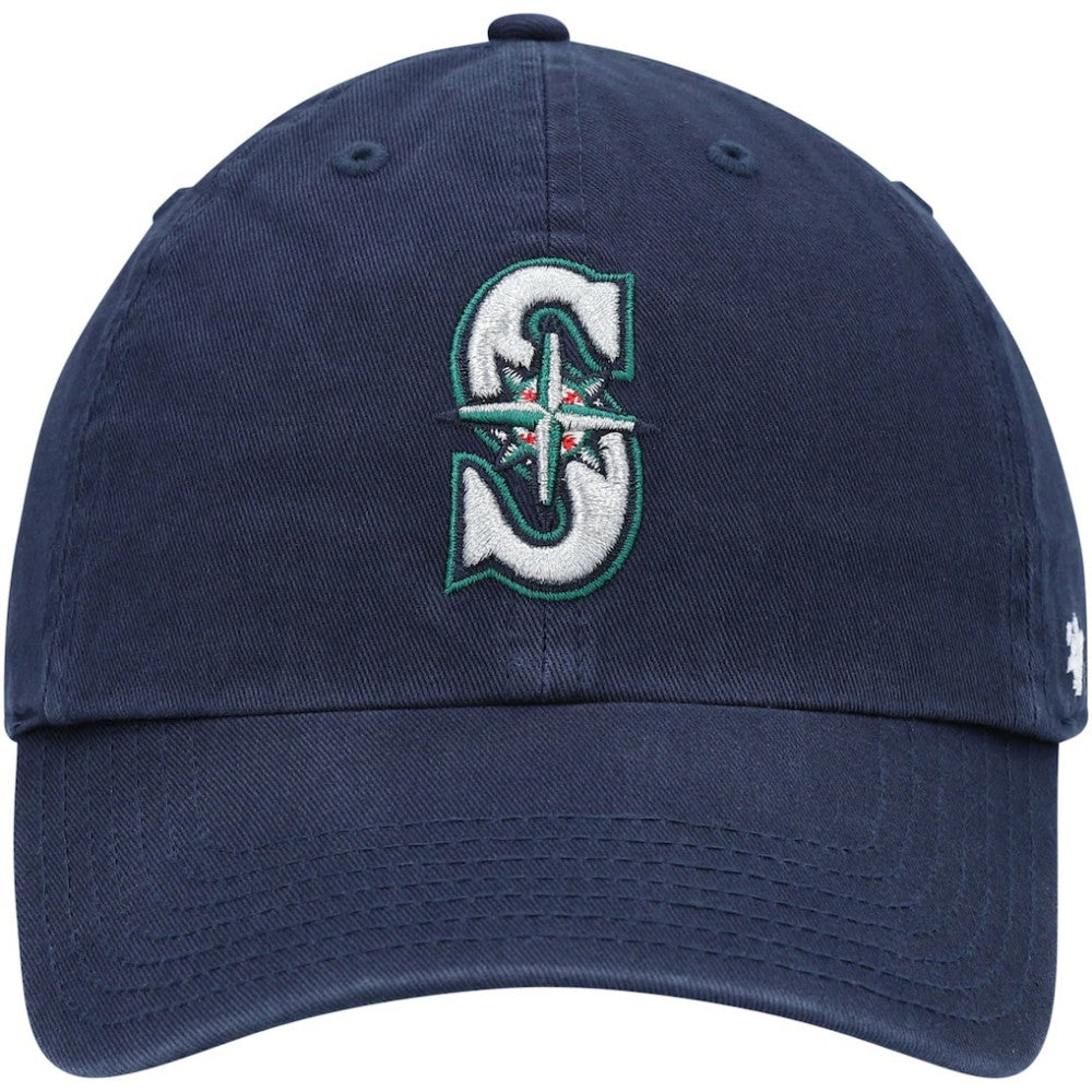 Navy Seattle Mariners '47 Youth Team Logo Clean Up Adjustable Hat