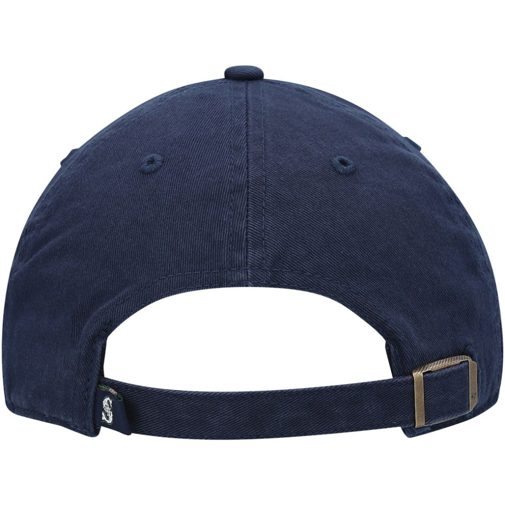 Navy Seattle Mariners '47 Youth Team Logo Clean Up Adjustable Hat