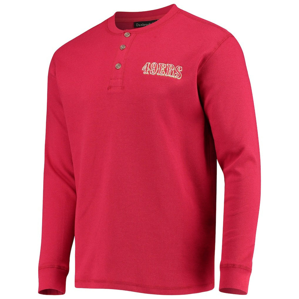 Dunbrooke Logo Maverick Thermal Henley Long Sleeve T-Shirt - San Francisco 49ers T-shirts