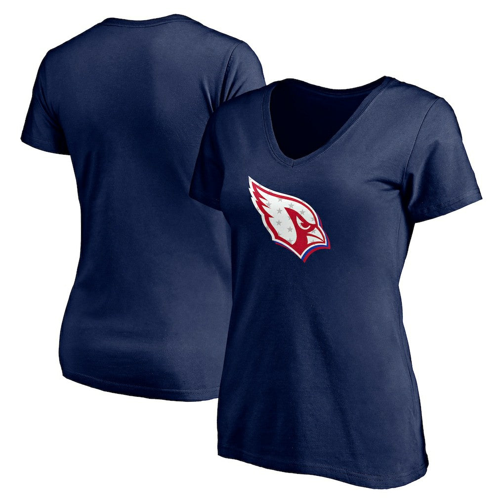Women's Red White and Team V-Neck T-Shirt - Arizona Cardinals T-shirts