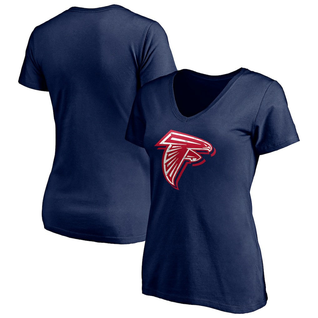 Women's Red White and Team V-Neck T-Shirt - Atlanta Falcons T-shirts