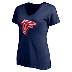 Women's Red White and Team V-Neck T-Shirt - Atlanta Falcons T-shirts