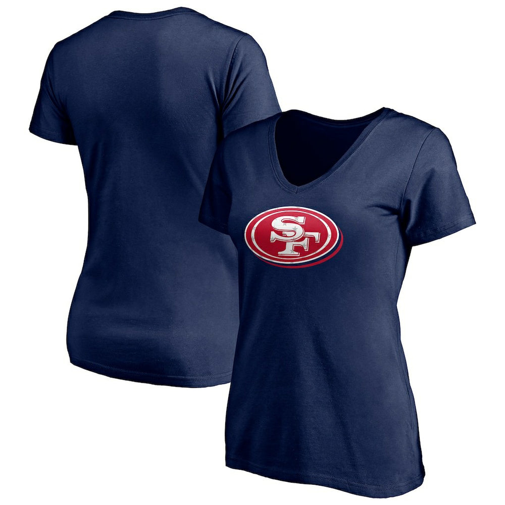 Women's Red White and Team V-Neck T-Shirt - San Francisco 49ers T-shirts