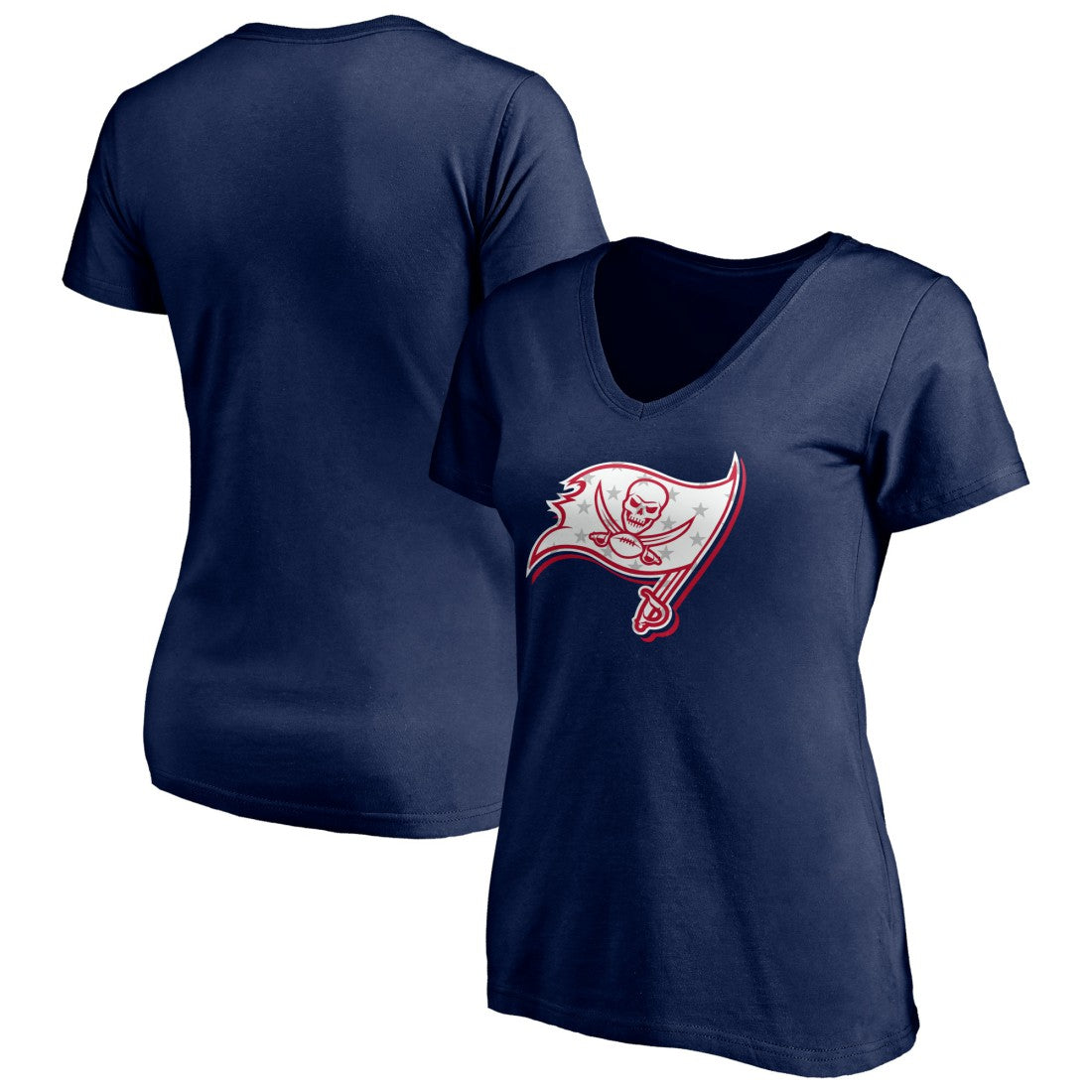 Women's Red White and Team V-Neck T-Shirt - Tampa Bay Buccaneers T-shirts