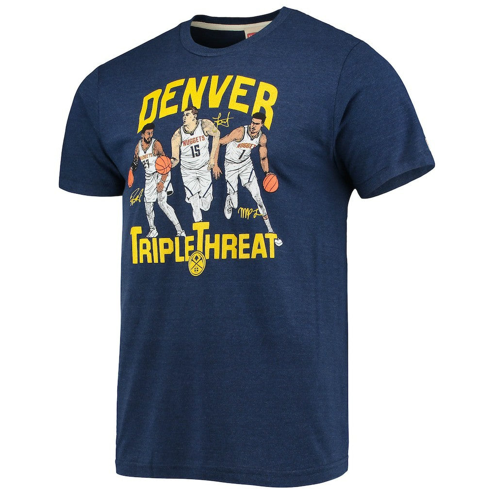 Jamal Murray/Michael Porter Jr./Nikola Jokic Denver Nuggets Homage Triple Threat Player Tri-Blend T-Shirt sale