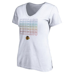 NHL Chicago Blackhawks Women's City Pride V-Neck T-Shirt