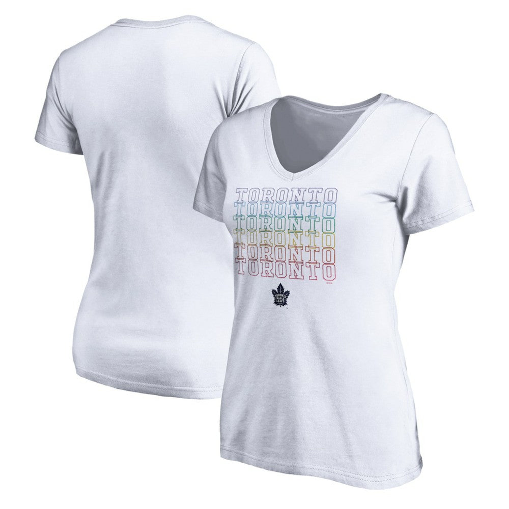 NHL Toronto Maple Leafs Women's City Pride V-Neck T-Shirt