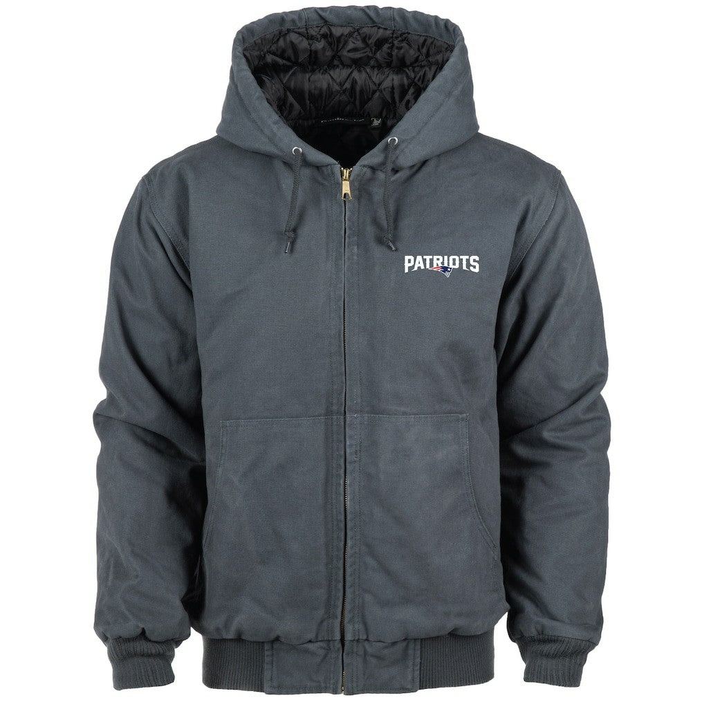 Dunbrooke Big & Tall Dakota Canvas Hoodie Full-Zip Jacket - New England Patriots Hoodies