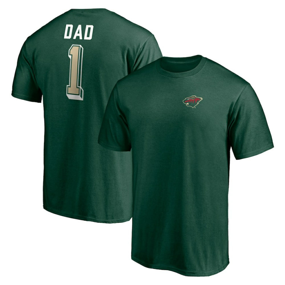 NHL Minnesota Wild Number One Dad Logo T-Shirt