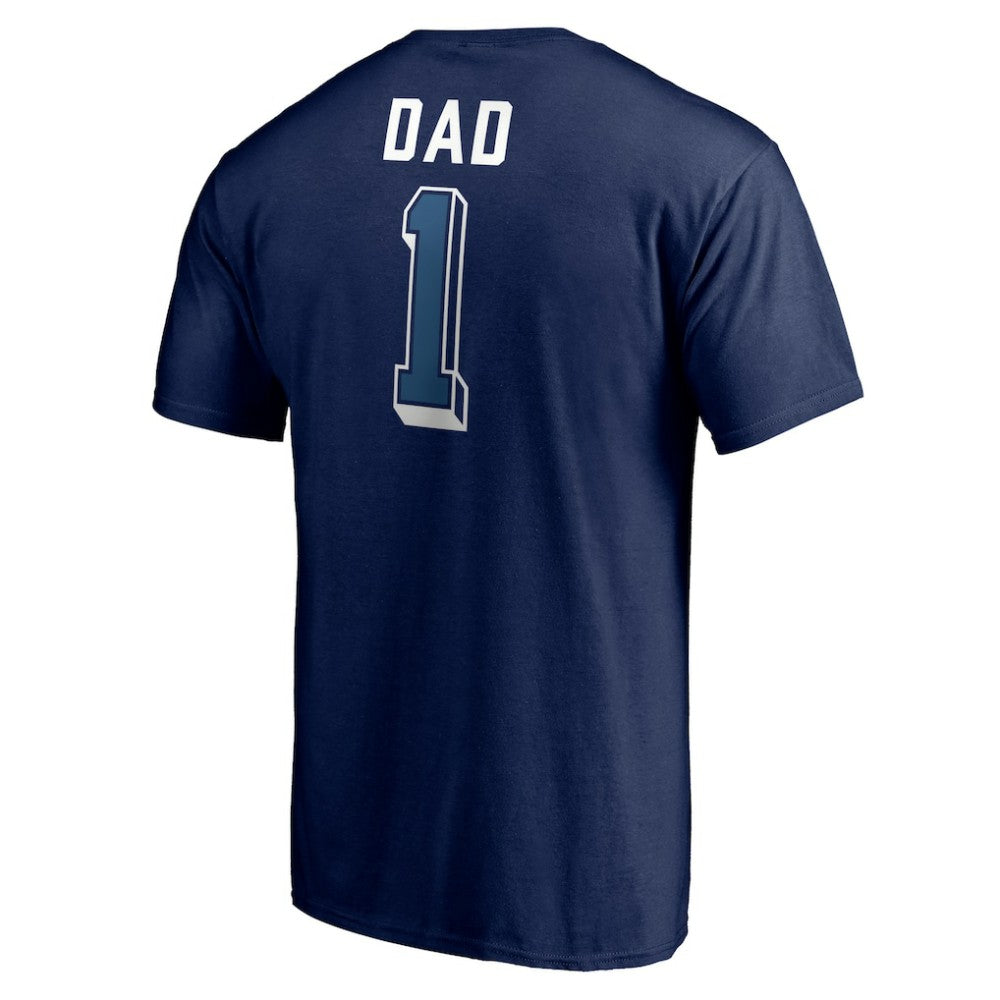 NHL Winnipeg Jets Number One Dad Logo T-Shirt