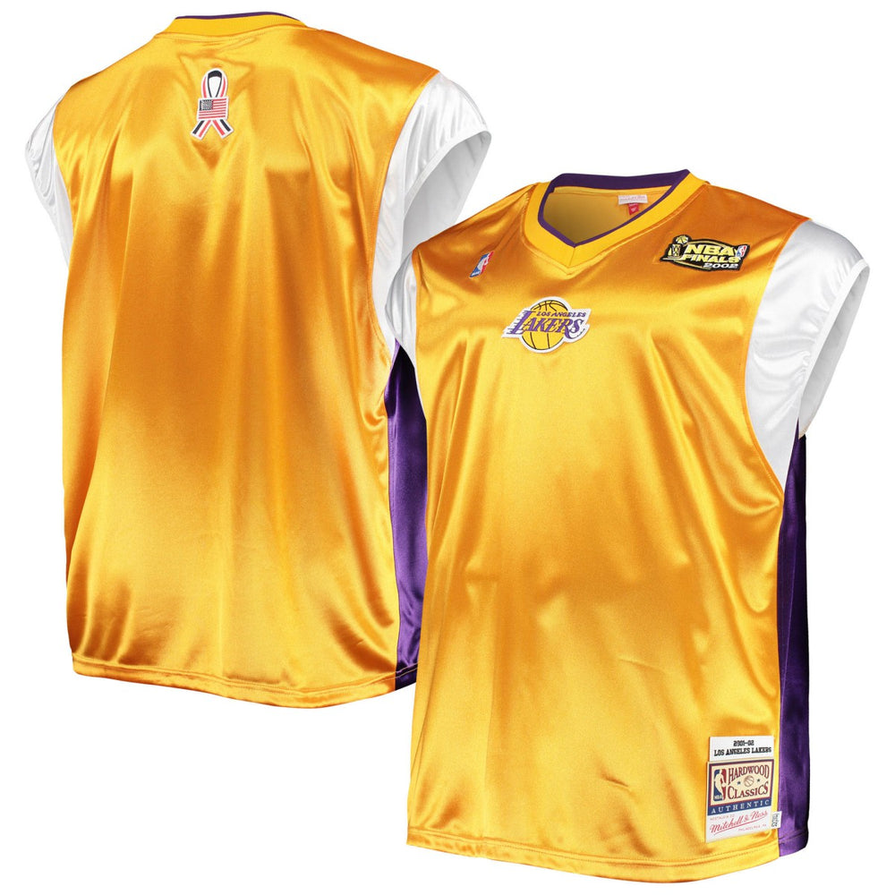 Mitchell & Ness Los Angeles Lakers Hardwood Classics Big & Tall On-Court Shooting V-Neck Shirt