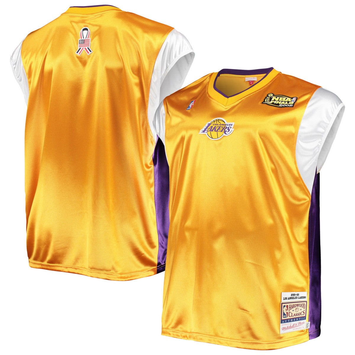 Mitchell & Ness Los Angeles Lakers Hardwood Classics Big & Tall On-Court Shooting V-Neck Shirt