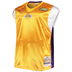 Mitchell & Ness Los Angeles Lakers Hardwood Classics Big & Tall On-Court Shooting V-Neck Shirt