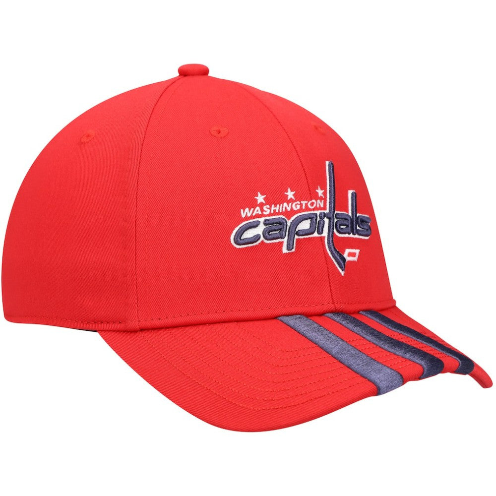 NHL Washington Capitals adidas Locker Room Three Stripe Adjustable Hat