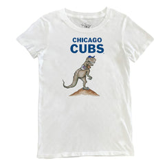 White Chicago Cubs Tiny Turnip Women's TT Rex T-Shirt