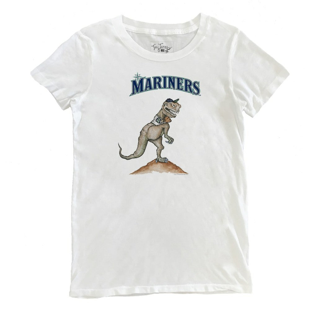 White Seattle Mariners Tiny Turnip Women's TT Rex T-Shirt