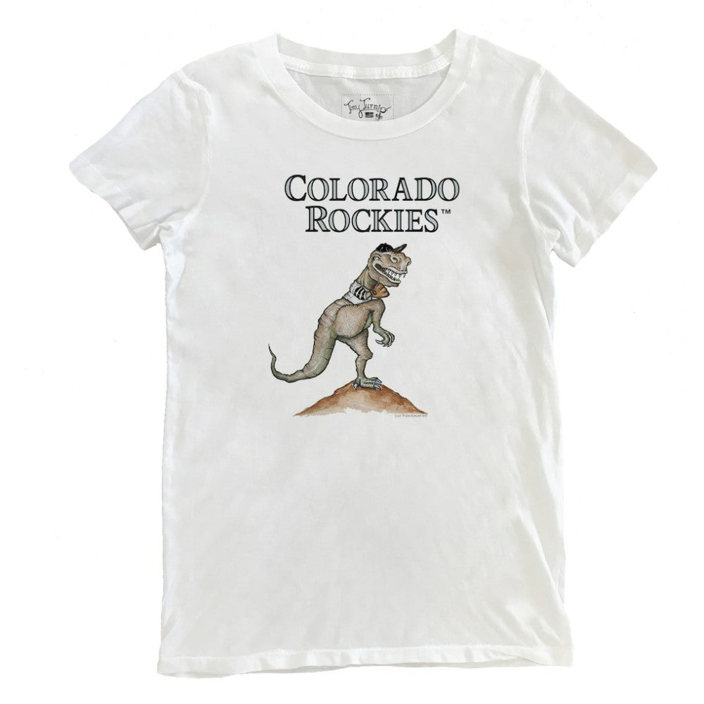 White Colorado Rockies Tiny Turnip Women's TT Rex T-Shirt