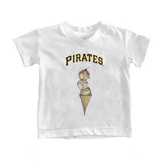 White Pittsburgh Pirates Tiny Turnip Youth Triple Scoop T-Shirt