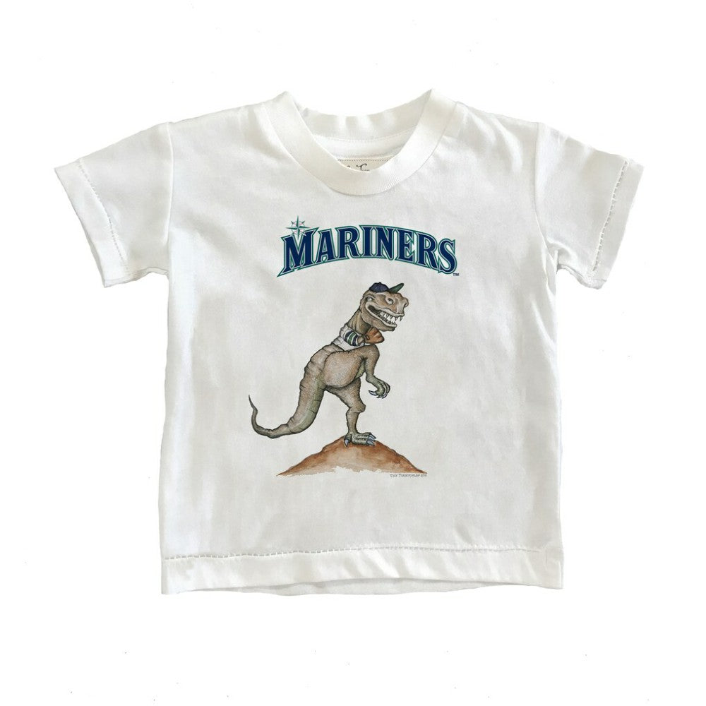 White Seattle Mariners Tiny Turnip Youth TT Rex T-Shirt