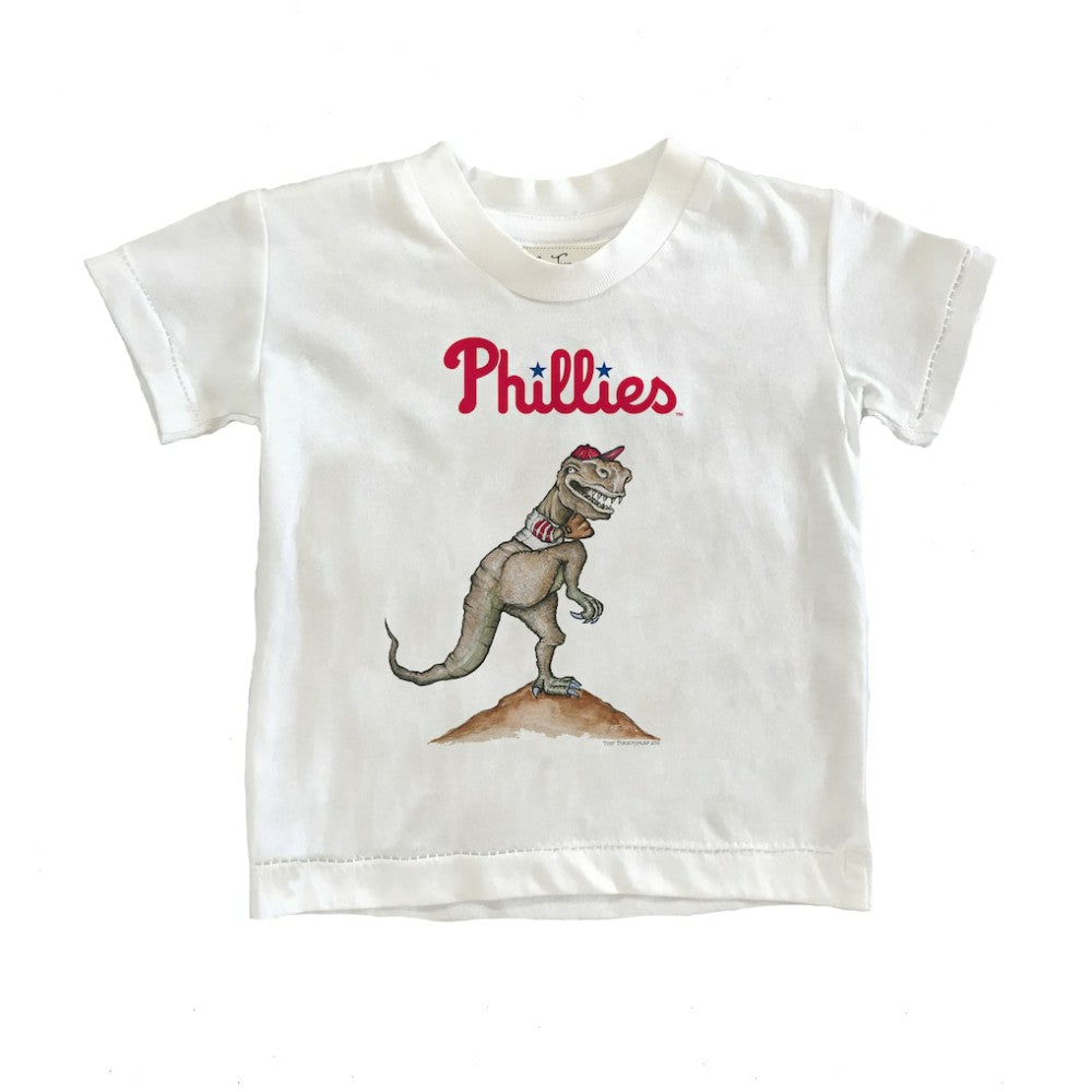 White Philadelphia Phillies Tiny Turnip Youth TT Rex T-Shirt