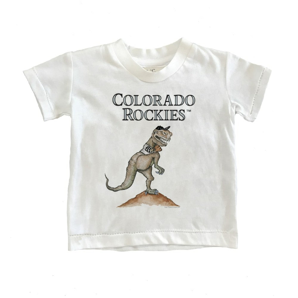 White Colorado Rockies Tiny Turnip Youth TT Rex T-Shirt