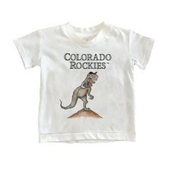 White Colorado Rockies Tiny Turnip Youth TT Rex T-Shirt
