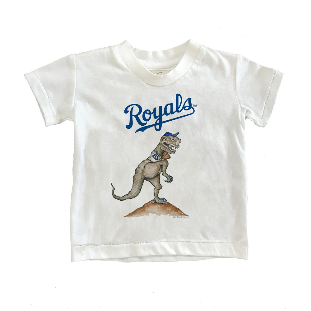White Kansas City Royals Tiny Turnip Youth TT Rex T-Shirt