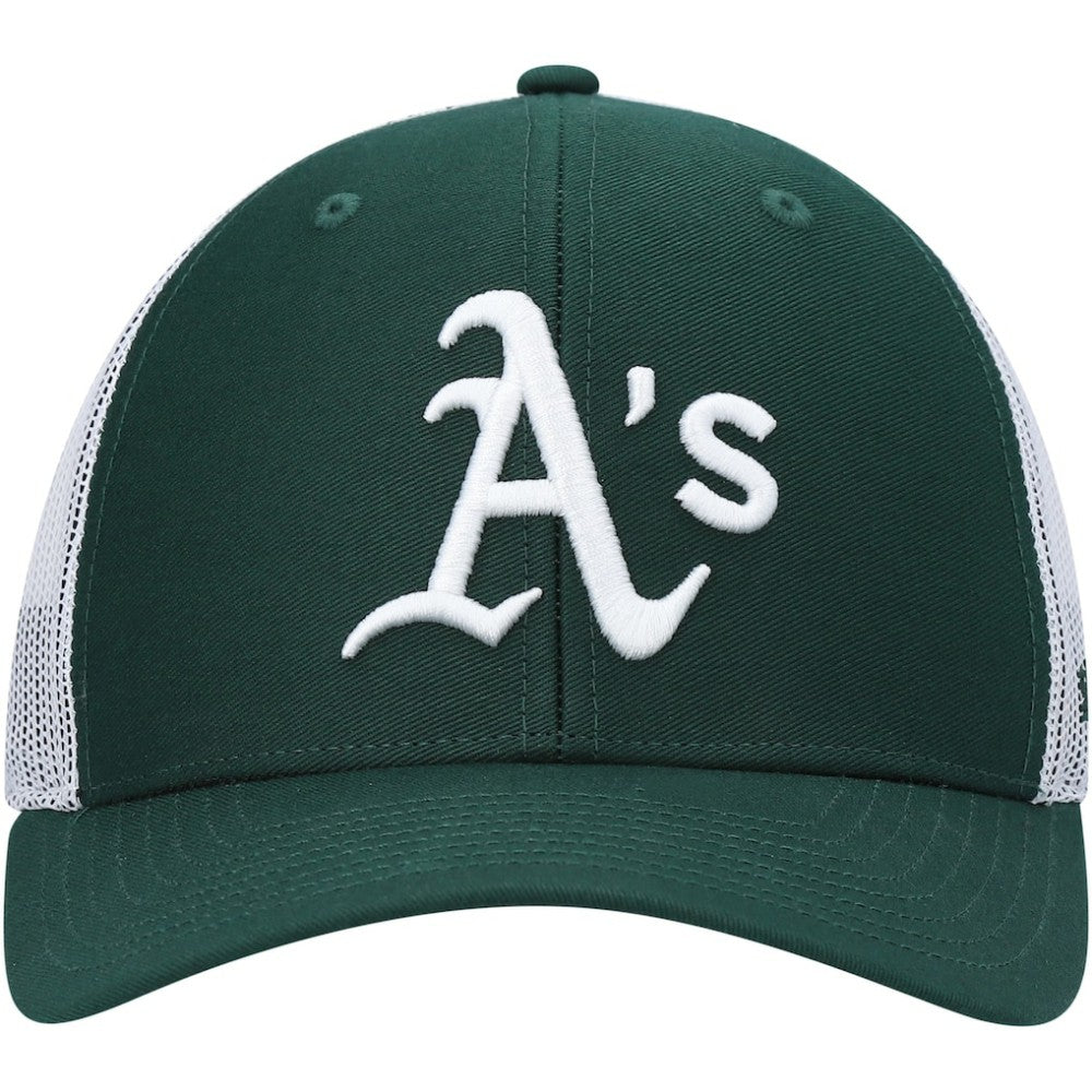 Green/White Athletics '47 Primary Logo Trucker Snapback Hat
