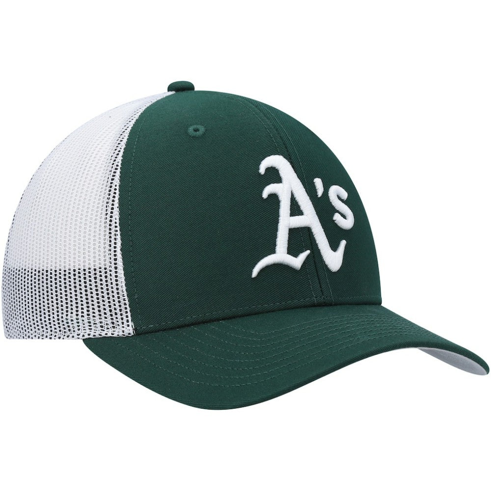 Green/White Athletics '47 Primary Logo Trucker Snapback Hat
