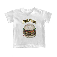 White Pittsburgh Pirates Tiny Turnip Youth Burger T-Shirt