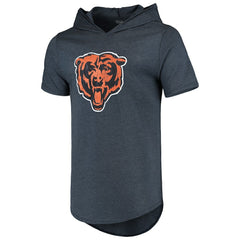 Majestic Threads Primary Logo Tri-Blend Hoodie T-Shirt - Chicago Bears Hoodies