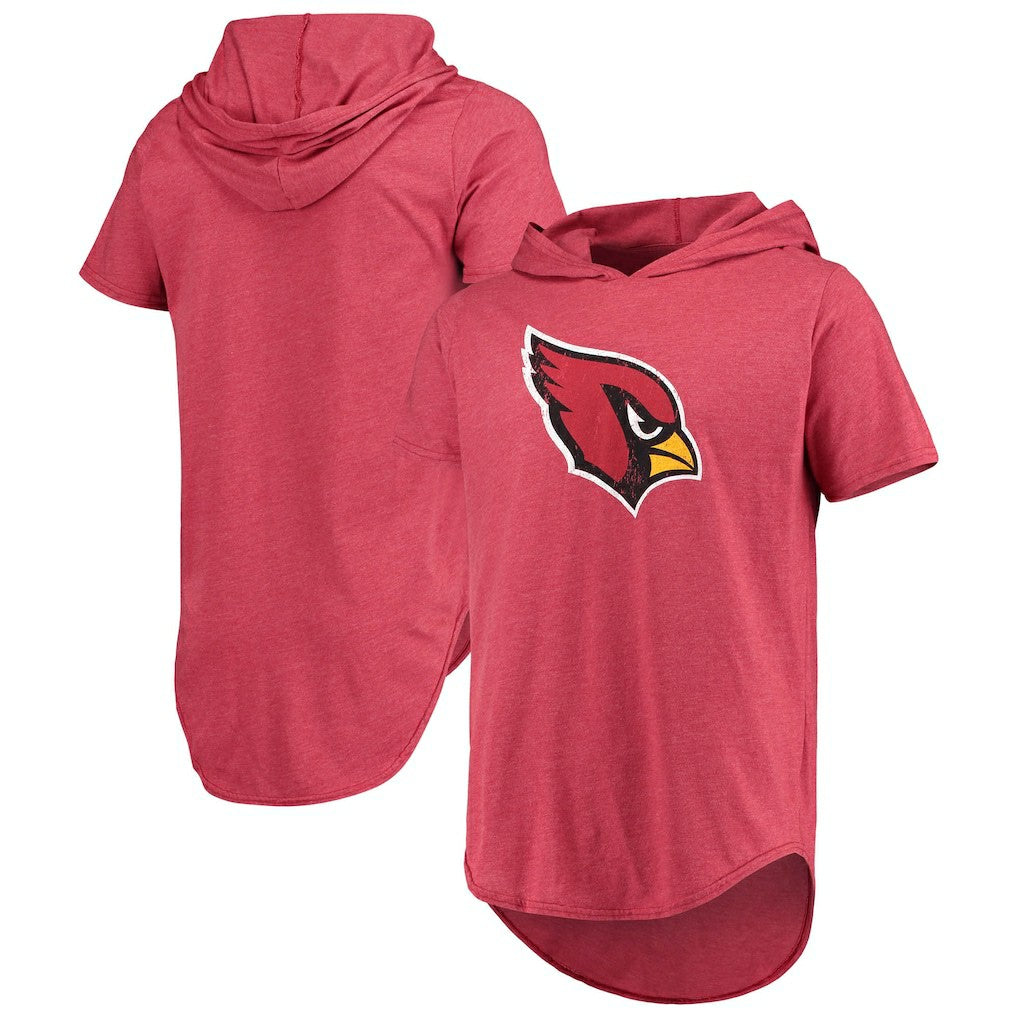Majestic Threads Primary Logo Tri-Blend Hoodie T-Shirt - Arizona Cardinals Hoodies