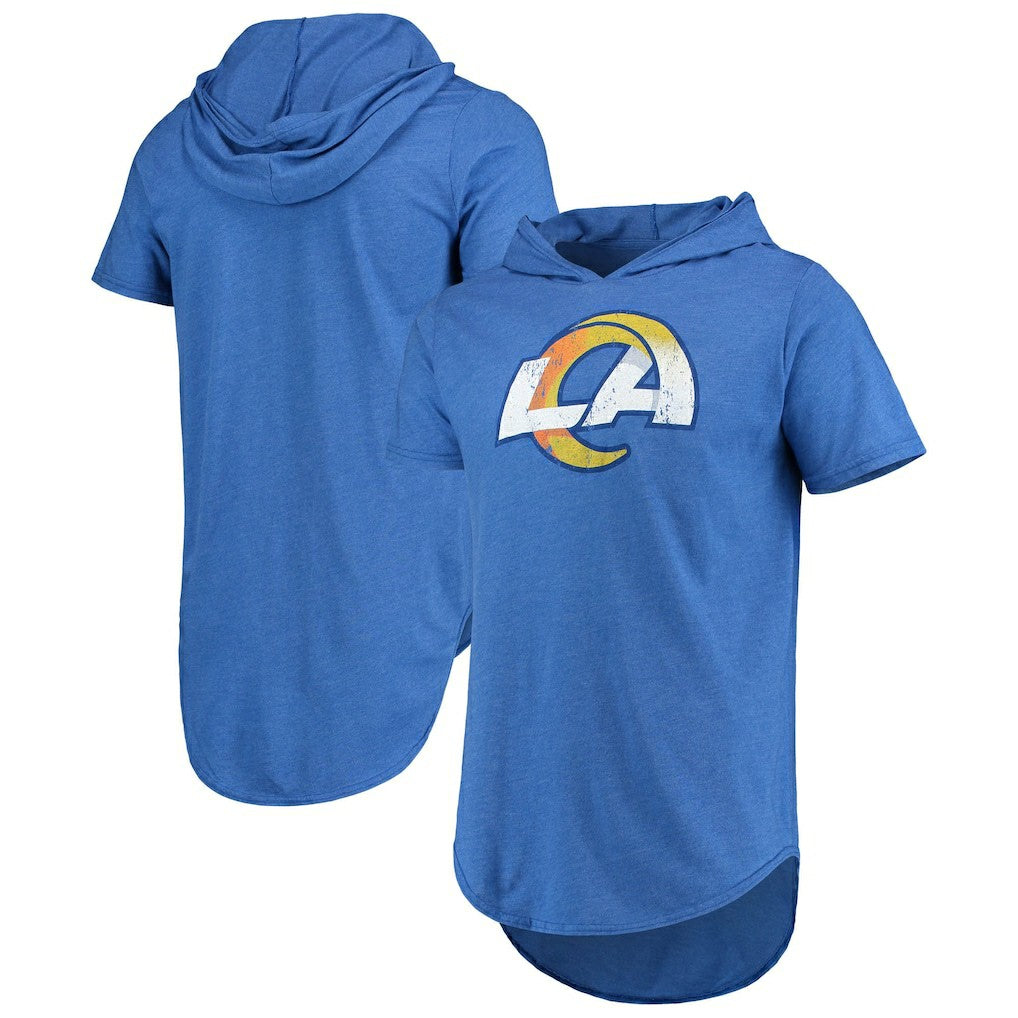 Majestic Threads Primary Logo Tri-Blend Hoodie T-Shirt - Los Angeles Rams Hoodies