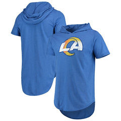 Majestic Threads Primary Logo Tri-Blend Hoodie T-Shirt - Los Angeles Rams Hoodies