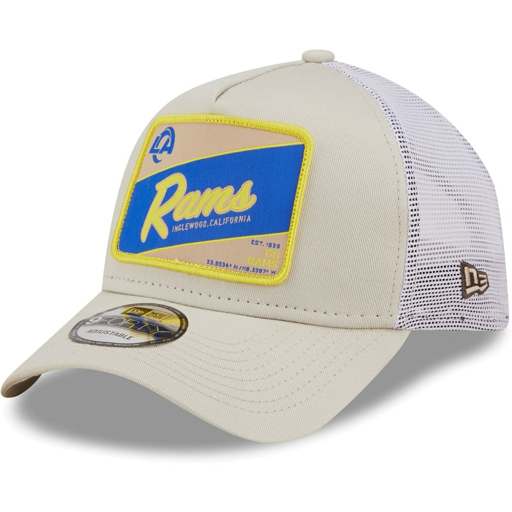 Happy Camper A-Frame Trucker 9FORTY Snapback Hat - Los Angeles Rams Hats