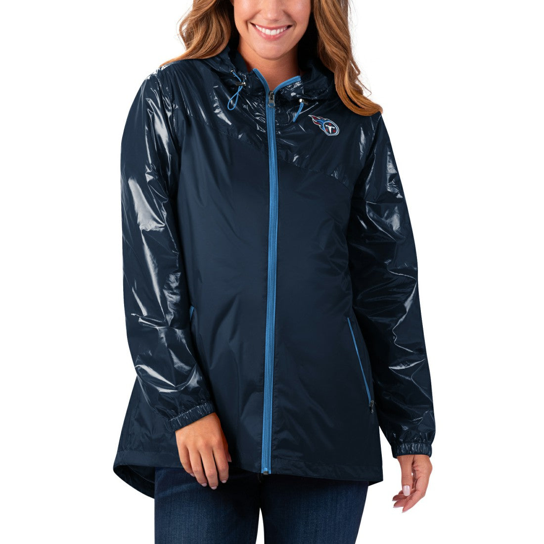 G-III 4Her by Carl Banks Women's Double-Coverage Full-Zip Hoodie Jacket - Tennessee Titans Hoodies