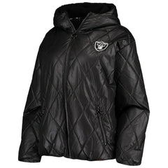 MSX by Michael Strahan Women's Charlotte Full-Zip Hoodie Puffer Jacket - Las Vegas Raiders Hoodies