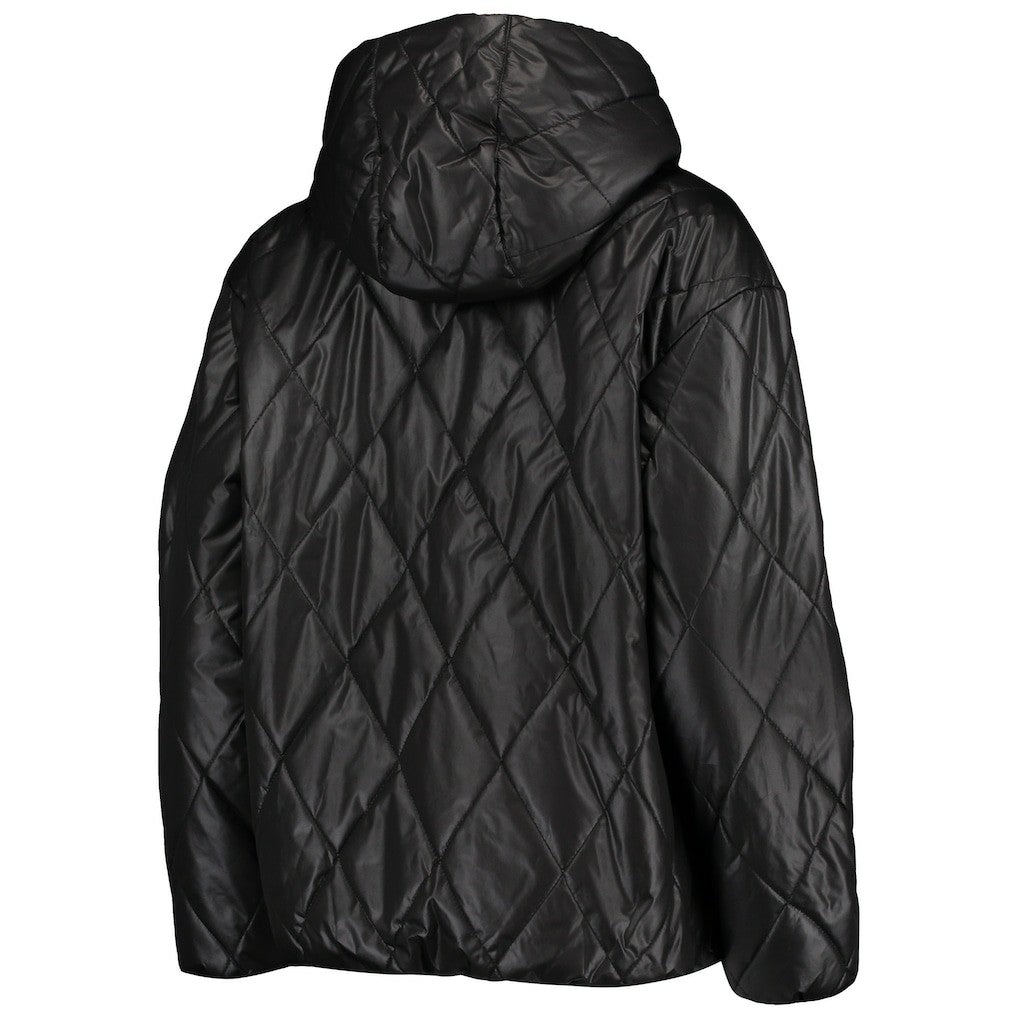 MSX by Michael Strahan Women's Charlotte Full-Zip Hoodie Puffer Jacket - Las Vegas Raiders Hoodies