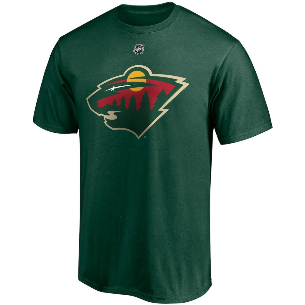 NHL Kirill Kaprizov Minnesota Wild Fanatics Authentic Stack Name & Number T-Shirt