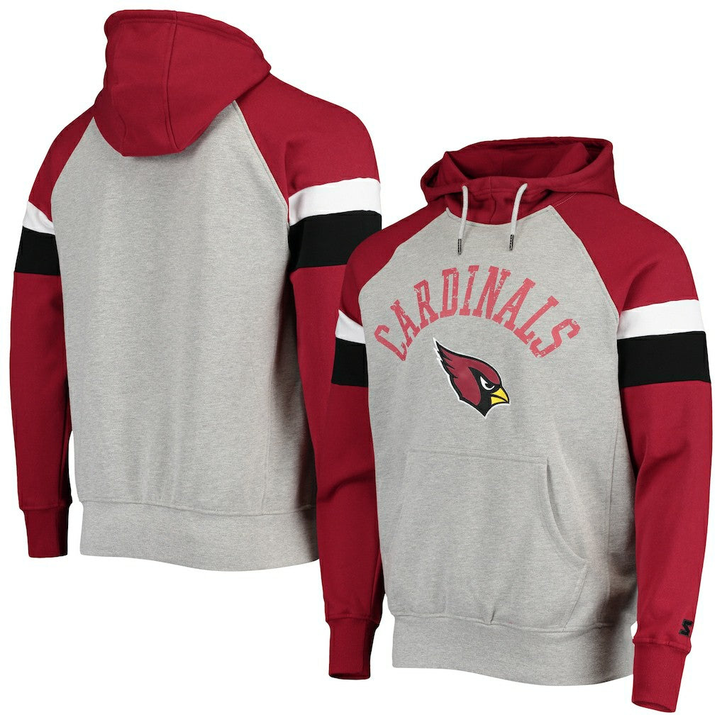 Starter Home Run Raglan Pullover Hoodie - Arizona Cardinals Hoodies