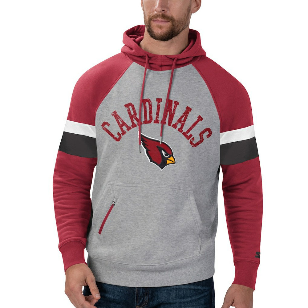 Starter Home Run Raglan Pullover Hoodie - Arizona Cardinals Hoodies