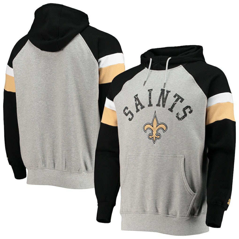 Starter Home Run Raglan Pullover Hoodie - New Orleans Saints Hoodies