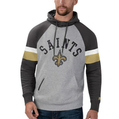 Starter Home Run Raglan Pullover Hoodie - New Orleans Saints Hoodies