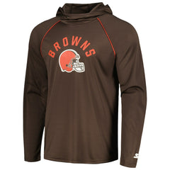 Starter Raglan Long Sleeve Hoodie T-Shirt - Cleveland Browns Hoodies