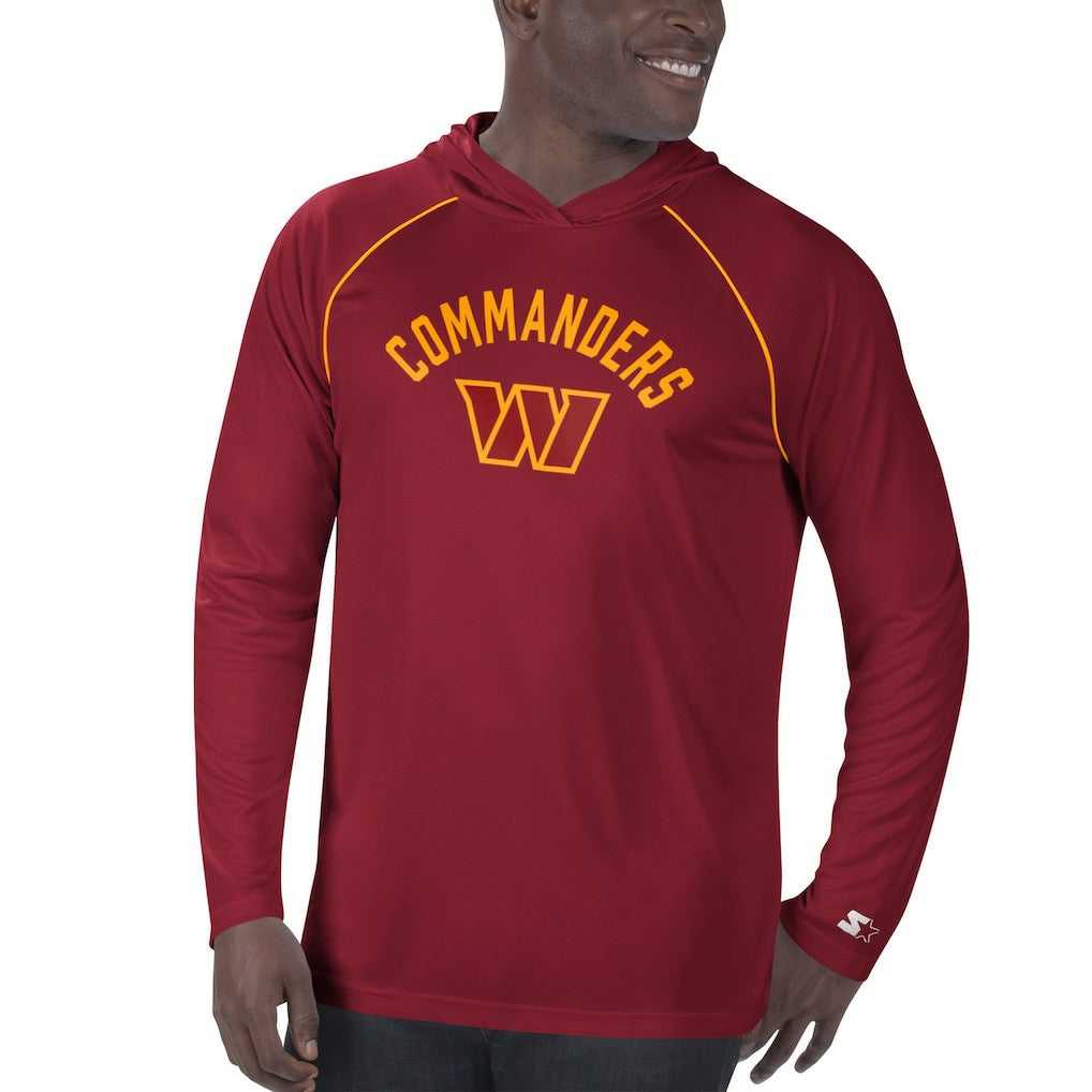 Washington Football Team Starter Raglan Long Sleeve Hoodie T-Shirt - Washington Commanders Hoodies