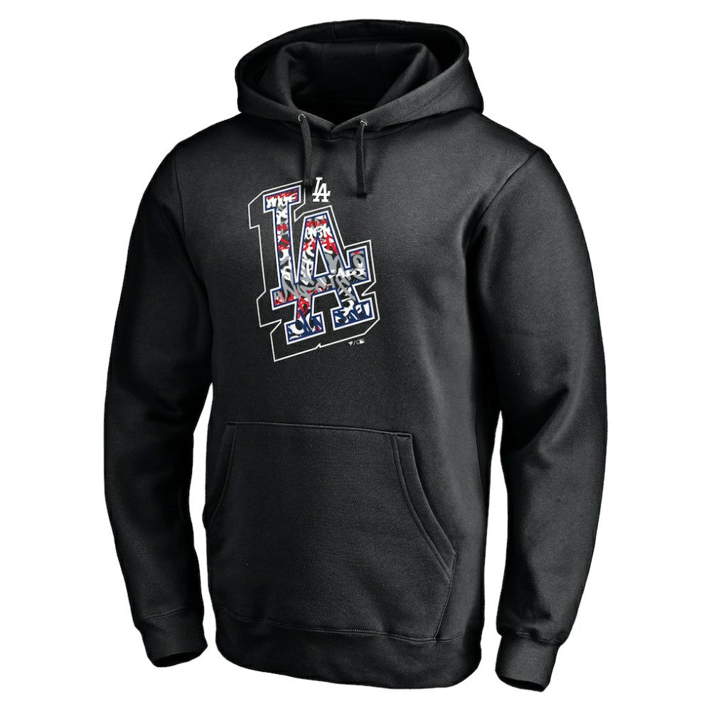 Black Los Angeles Dodgers Fanatics Hometown Fitted Pullover Hoodie