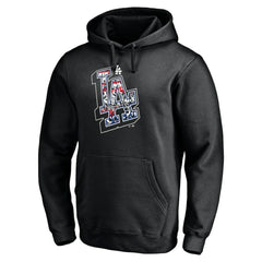 Black Los Angeles Dodgers Fanatics Hometown Fitted Pullover Hoodie