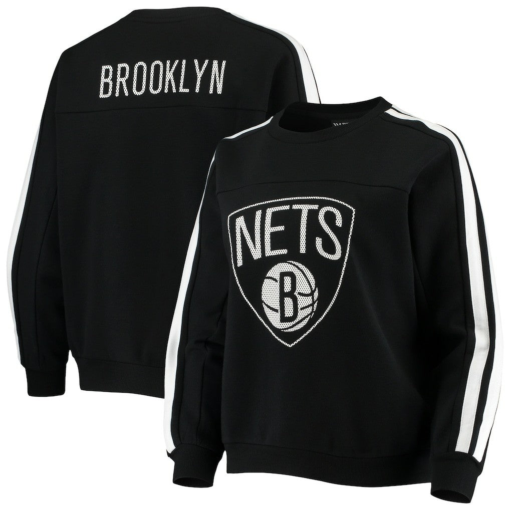 Brooklyn Nets The Wild Collective Women's Perforated Logo Pullover Sweatshirt