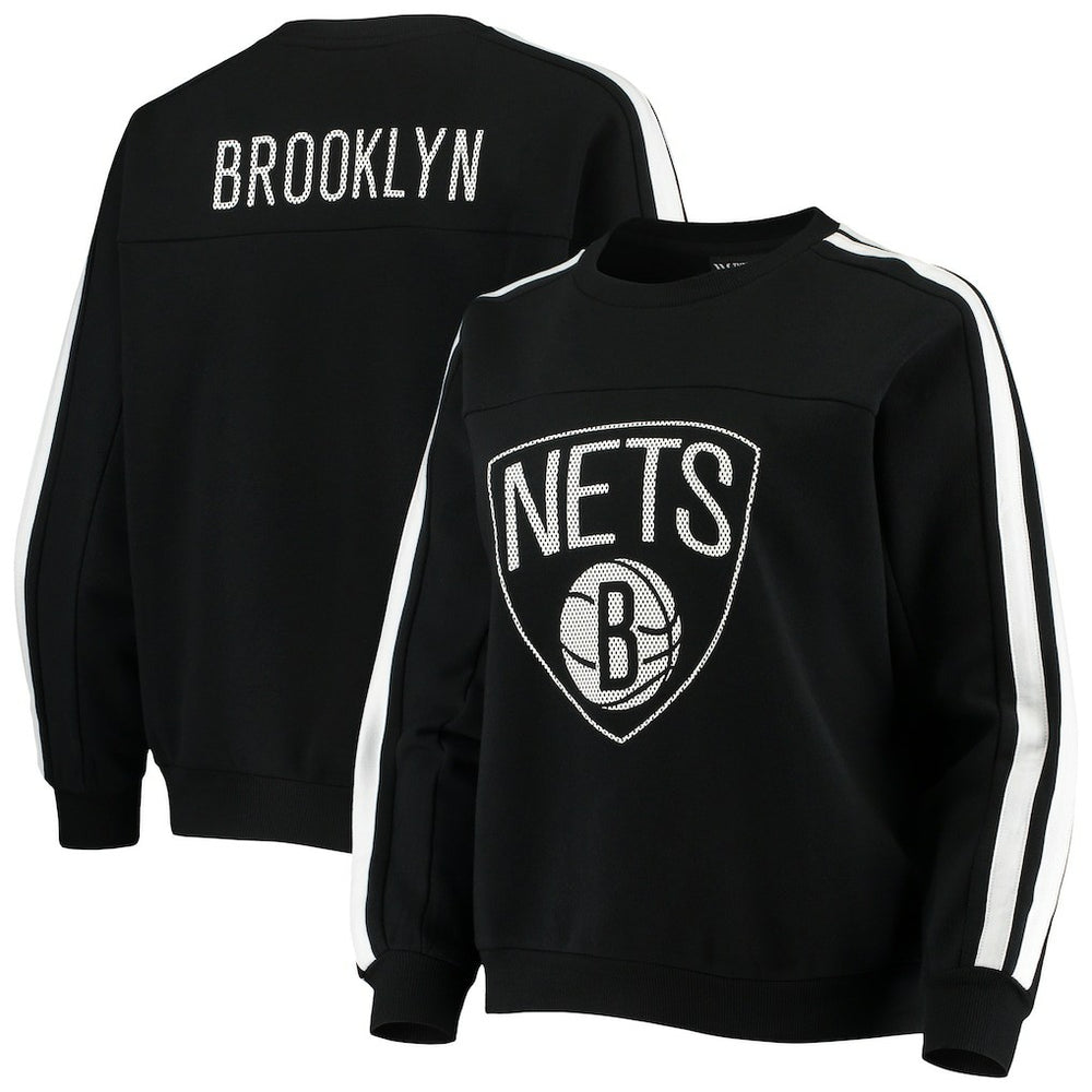 Brooklyn Nets The Wild Collective Women's Perforated Logo Pullover Sweatshirt