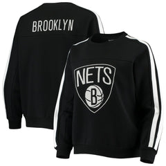 Brooklyn Nets The Wild Collective Women's Perforated Logo Pullover Sweatshirt
